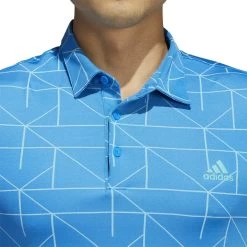 ADIDAS 2022 Jacquard Polo Shirt - Blue Rush -golf adidas 2022 jacquard polo shirt blue rush p8817 18500 image