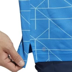 ADIDAS 2022 Jacquard Polo Shirt - Blue Rush -golf adidas 2022 jacquard polo shirt blue rush p8817 18501 image