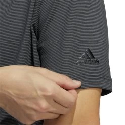 ADIDAS 2022 OTTOMAN STRIPE PRIMEGREEN POLO SHIRT - Black -golf adidas 2022 ottoman stripe primegreen polo shirt black p8832 18560 image