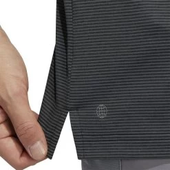 ADIDAS 2022 OTTOMAN STRIPE PRIMEGREEN POLO SHIRT - Black -golf adidas 2022 ottoman stripe primegreen polo shirt black p8832 18561 image