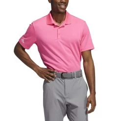ADIDAS 2022 Performance Primegreen Polo Shirt - Solar Pink