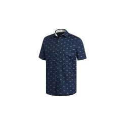 ADIDAS Adicross Stretch Woven Button Down Shirt - Navy