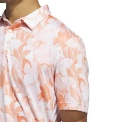 ADIDAS Floral Polo Shirt - Coral Fusion -golf adidas floral polo shirt coral fusion p13276 29989 image