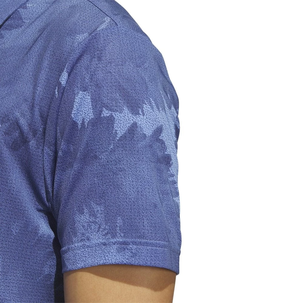 ADIDAS Flower Mesh Golf Polo Shirt - Blue Fusion 6 ADIDAS Flower Mesh Golf Polo Shirt - Blue Fusion - Image 4