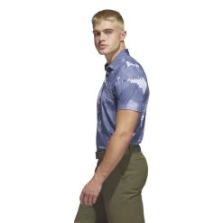 ADIDAS Flower Mesh Golf Polo Shirt - White -golf adidas flower mesh golf polo shirt white p13190 29708 image