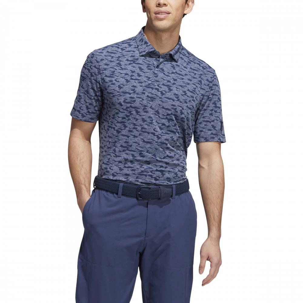ADIDAS Go-To Camo-Print Polo Shirt - Collegiate Navy 3 ADIDAS Go-To Camo-Print Polo Shirt - Collegiate Navy