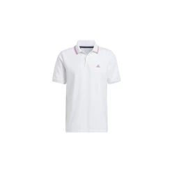 ADIDAS GO-TO PIQUE Polo - WHITE/Screaming Pink