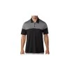 ADIDAS Heather 3 Stripe Polo - Black -golf adidas heather 3 stripe polo black p3716 6164 image