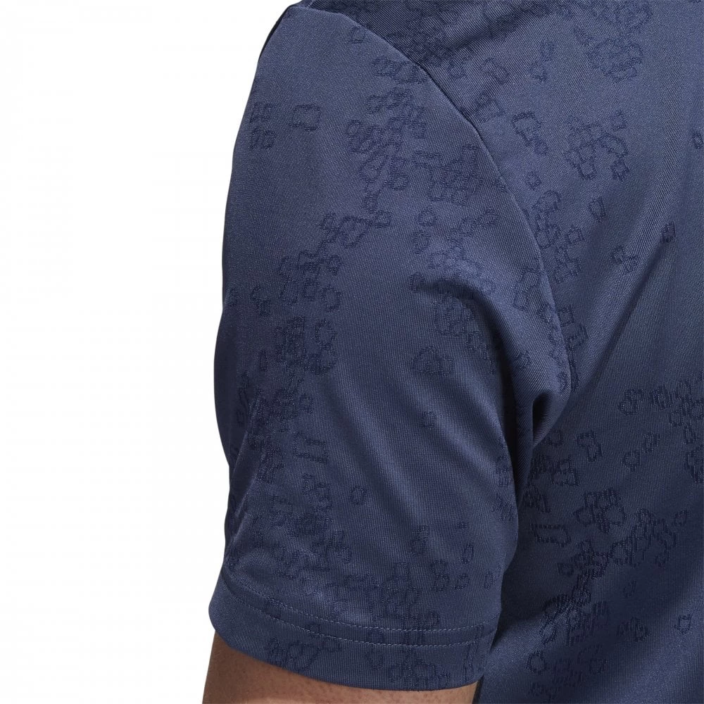 ADIDAS Jacquard Polo Shirt - Crew Navy 7 ADIDAS Jacquard Polo Shirt - Crew Navy - Image 5