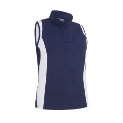 Callaway 2022 Ladies COLOURBLOCK SLEEVELESS POLO PEACOAT