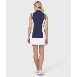 Callaway 2022 Ladies COLOURBLOCK SLEEVELESS POLO PEACOAT -golf callaway 2022 ladies colourblock sleeveless polo peacoat p9308 19960 image