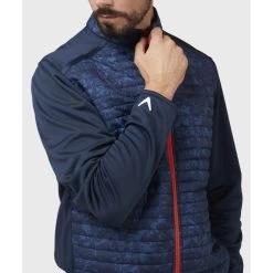 Callaway ABSTRACT CAMO PRINT MIXED MEDIA JACKET NAVY -golf callaway abstract camo print mixed media jacket navy p9253 19831 image