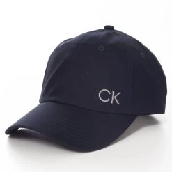 Calvin Klein COTTON TWILL CAPS NAVY - ONESIZE