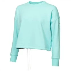 Calvin Klein Ladies CHILL CROPPED CREW SWEATSHIRT OPAL