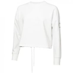 Calvin Klein Ladies CHILL CROPPED CREW SWEATSHIRT WHITE