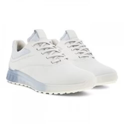ECCO W Golf S-Three Golf Shoes WHITE/DUSTY BLUE/AIR
