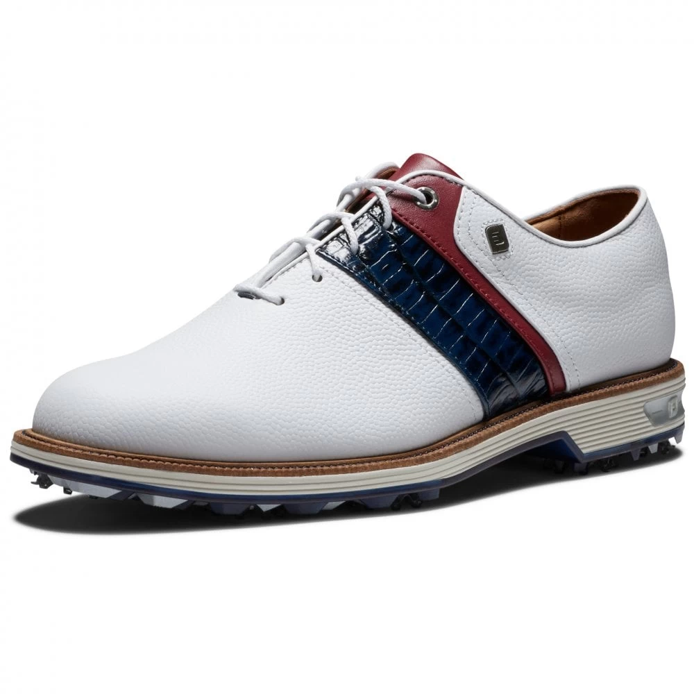 FootJoy 2022 Mens DJ Premiere Golf Shoes - White/Navy/Red 4 FootJoy 2022 Mens DJ Premiere Golf Shoes - White/Navy/Red - Image 2
