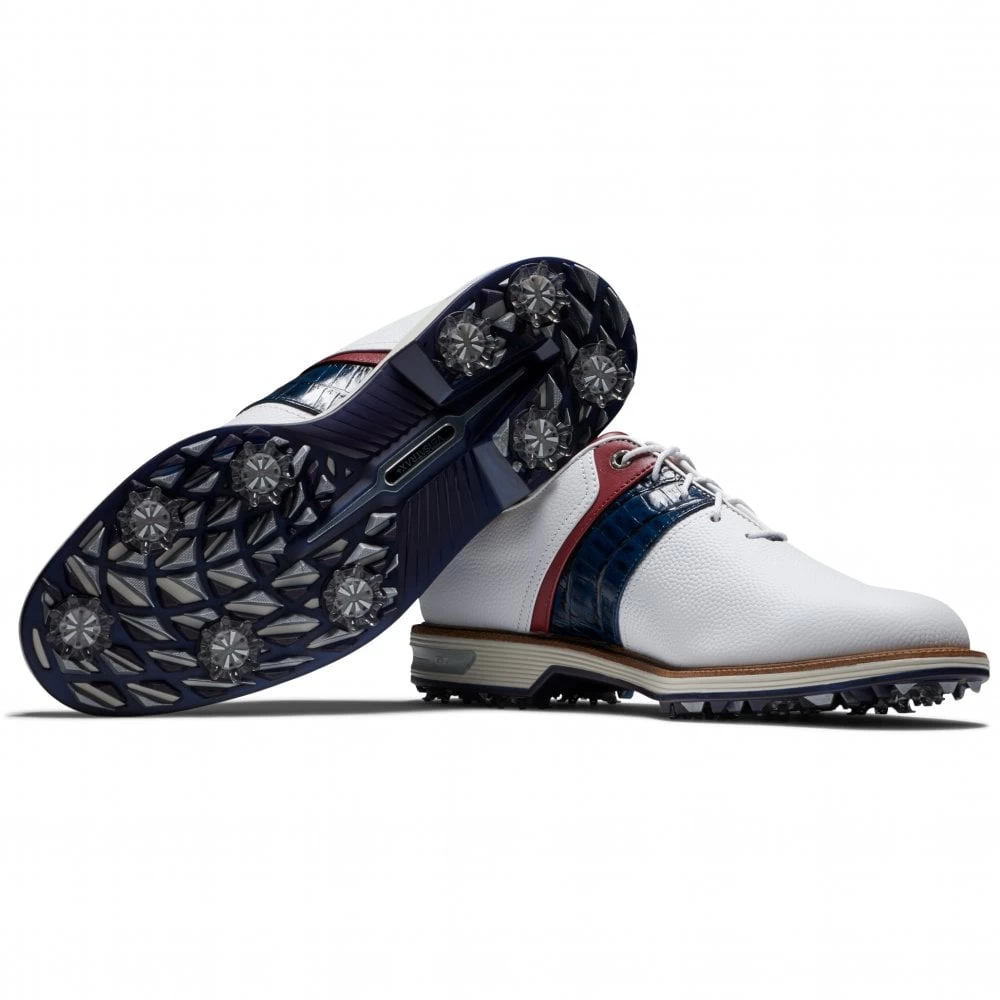 FootJoy 2022 Mens DJ Premiere Golf Shoes - White/Navy/Red 7 FootJoy 2022 Mens DJ Premiere Golf Shoes - White/Navy/Red - Image 5