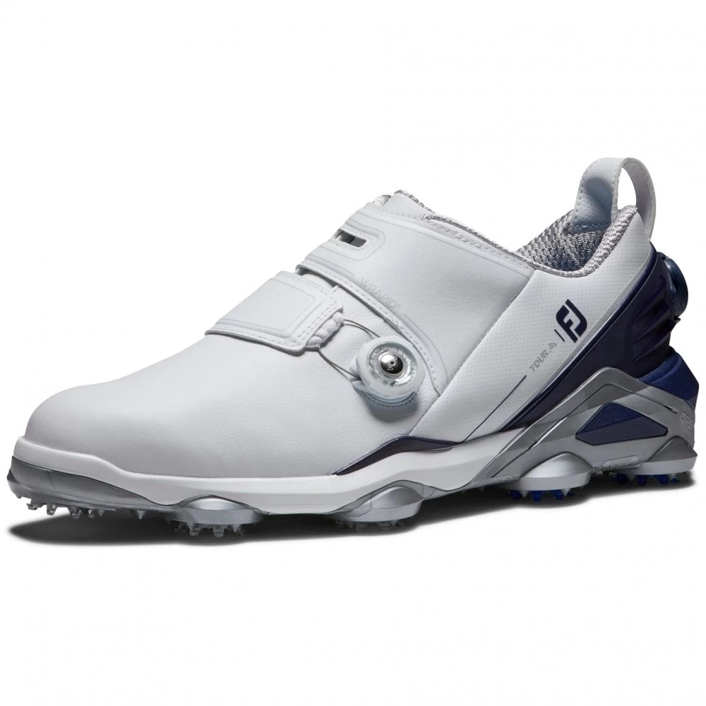 FootJoy 2022 Mens Tour Alpha BOA Golf Shoes - White/Navy 4 FootJoy 2022 Mens Tour Alpha BOA Golf Shoes - White/Navy - Image 2