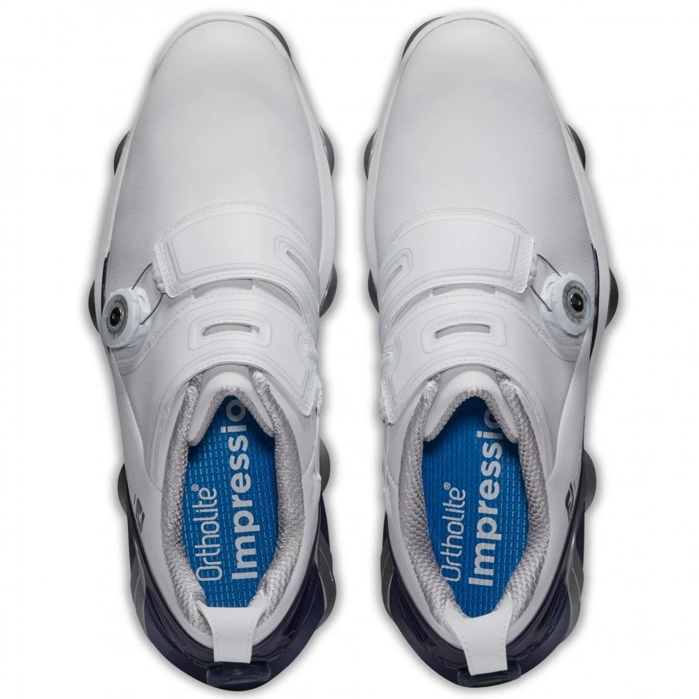 FootJoy 2022 Mens Tour Alpha BOA Golf Shoes - White/Navy 6 FootJoy 2022 Mens Tour Alpha BOA Golf Shoes - White/Navy - Image 4