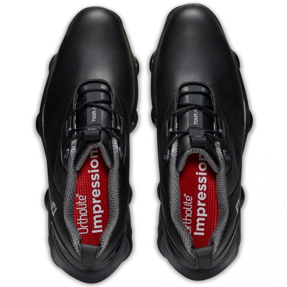 FootJoy 2022 Mens Tour Alpha Golf Shoes - Black/Charcoal/Red 5 FootJoy 2022 Mens Tour Alpha Golf Shoes - Black/Charcoal/Red - Image 3