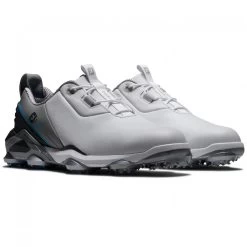 FootJoy 2022 Mens Tour Alpha Golf Shoes - White/Grey/Blue