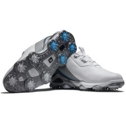 FootJoy 2022 Mens Tour Alpha Golf Shoes - White/Grey/Blue -golf footjoy 2022 mens tour alpha golf shoes white grey blue p7893 15849 image