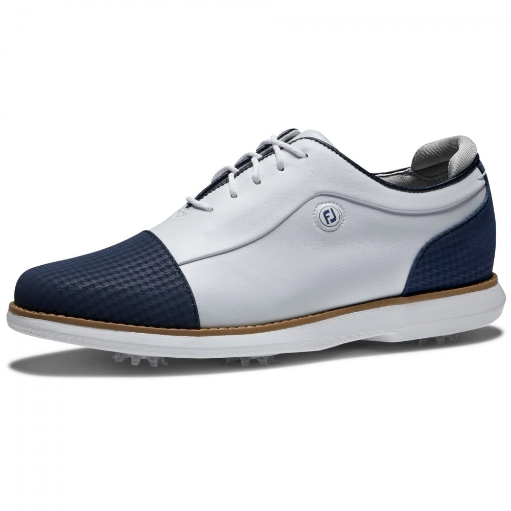 FootJoy 2022 Womens FJ Traditions Golf Shoes - White/Navy 4 FootJoy 2022 Womens FJ Traditions Golf Shoes - White/Navy - Image 2