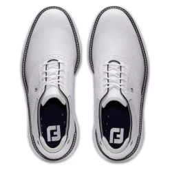 Footjoy Mens FJ TRADITIONS SPIKELESS WHITE/WHITE/NAVY Golf Shoes 10 Footjoy Mens FJ TRADITIONS SPIKELESS WHITE/WHITE/NAVY Golf Shoes -golf footjoy mens fj traditions spikeless white white navy golf shoes p12579 27369 image