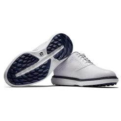 Footjoy Mens FJ TRADITIONS SPIKELESS WHITE/WHITE/NAVY Golf Shoes 11 Footjoy Mens FJ TRADITIONS SPIKELESS WHITE/WHITE/NAVY Golf Shoes -golf footjoy mens fj traditions spikeless white white navy golf shoes p12579 27370 image