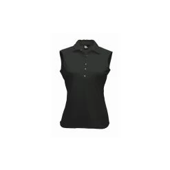 Womens Polygiene Sleeveless Black T-Shirt