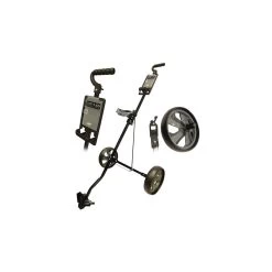 1.0 Black/Gunmetal 2 Wheel Pull Golf Trolley