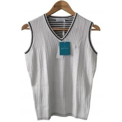 BEA CABLE SLIPOVER WHT-BLK