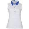 CAIT S/LESS PIN DOT POLO SAP-WHT -golf green lamb cait s less pin dot polo sap wht p10674 22613 image