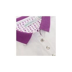 ELLA CLUB POLO - WHITE/VIOLET -golf green lamb ella club polo white violet p5252 9560 image