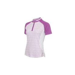 EMILY RAGLAN SLEEVE PRINTED POLO - HEXAGON