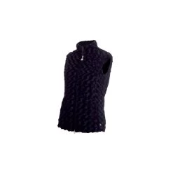 KATHERINE FUN FUR GILET - NAVY