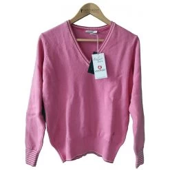 Sindy V-Neck Superwool Sweater - Pink