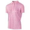 LADIES ALL OVER PRINT POLO PINK/WHITE -golf island green ladies all over print polo pink white p14071 32503 image