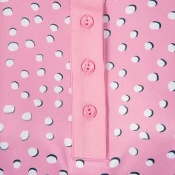 LADIES ALL OVER PRINT POLO PINK/WHITE -golf island green ladies all over print polo pink white p14071 32506 image