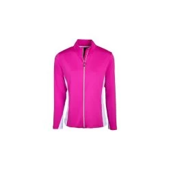 Ladies Contrast FZ Top Layer - Pink/White