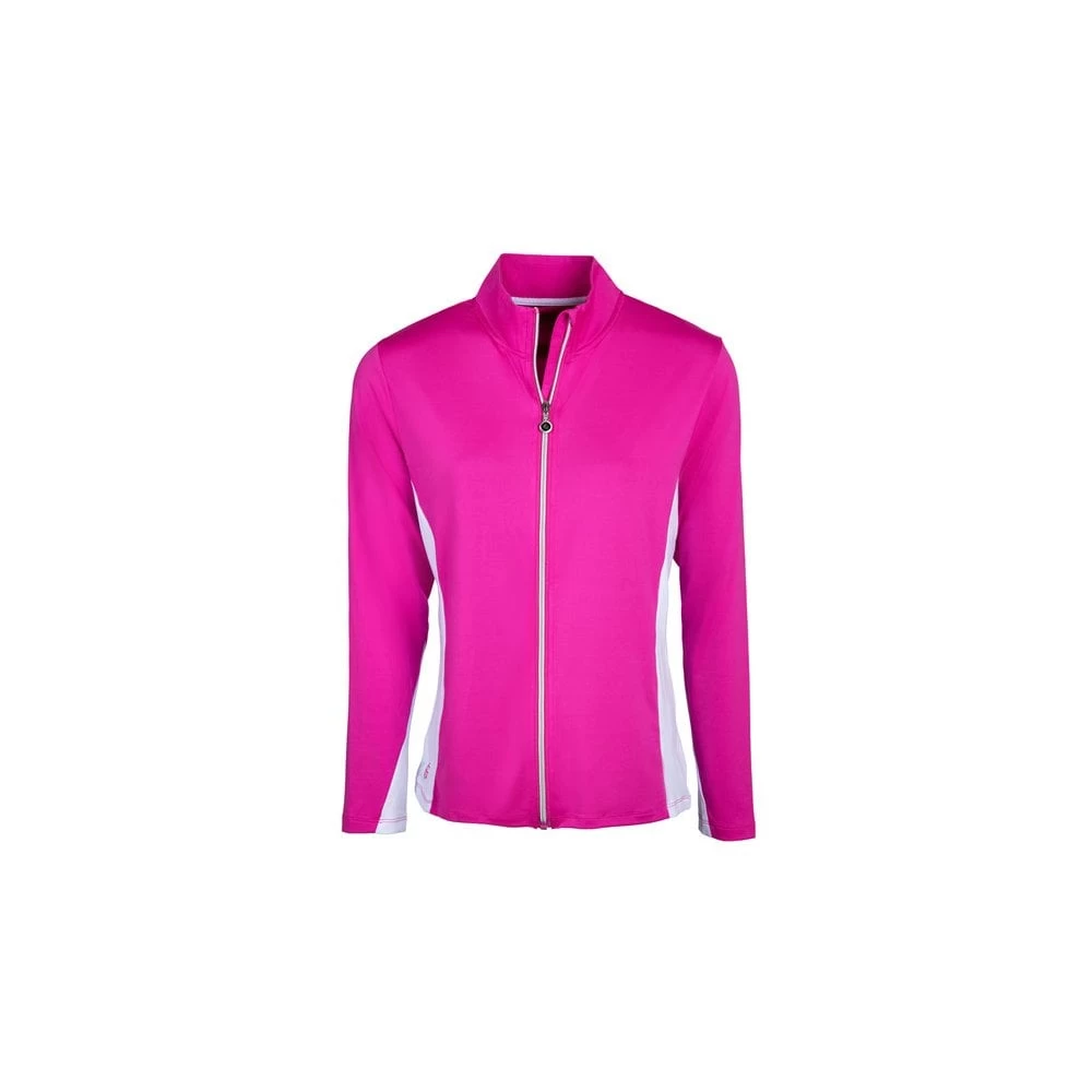Ladies Contrast FZ Top Layer - Pink/White 3 Ladies Contrast FZ Top Layer - Pink/White