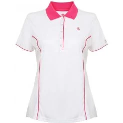 Ladies Polo Shirt Honey Suckle/White