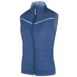 LADIES REVERSIBLE PADDED GILET NAVY -golf island green ladies reversible padded gilet navy p12227 26397 image
