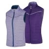 LADIES REVERSIBLE PADDED GILET PLUM -golf island green ladies reversible padded gilet plum p12228 26399 image
