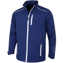 MENS WATERPROOF JACKET - NAVY/WHITE
