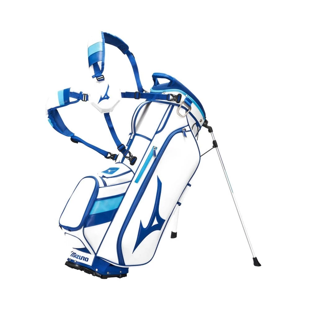Mizuno Tour Stand Bag 22 - White/Blue 3 Mizuno Tour Stand Bag 22 - White/Blue