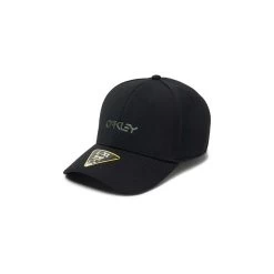 Oakley 6 PANEL STRETCH METALLIC HAT - BLACKOUT