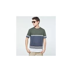 Oakley STRIPED 1975 SS TEE - DARK BRUSH GREY BLOCK