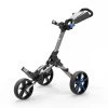 PowaKaddy 2023 MICRA Push Cart Gun Metal With Blue Trim -golf powakaddy 2023 micra push cart gun metal with blue trim p9716 20919 image